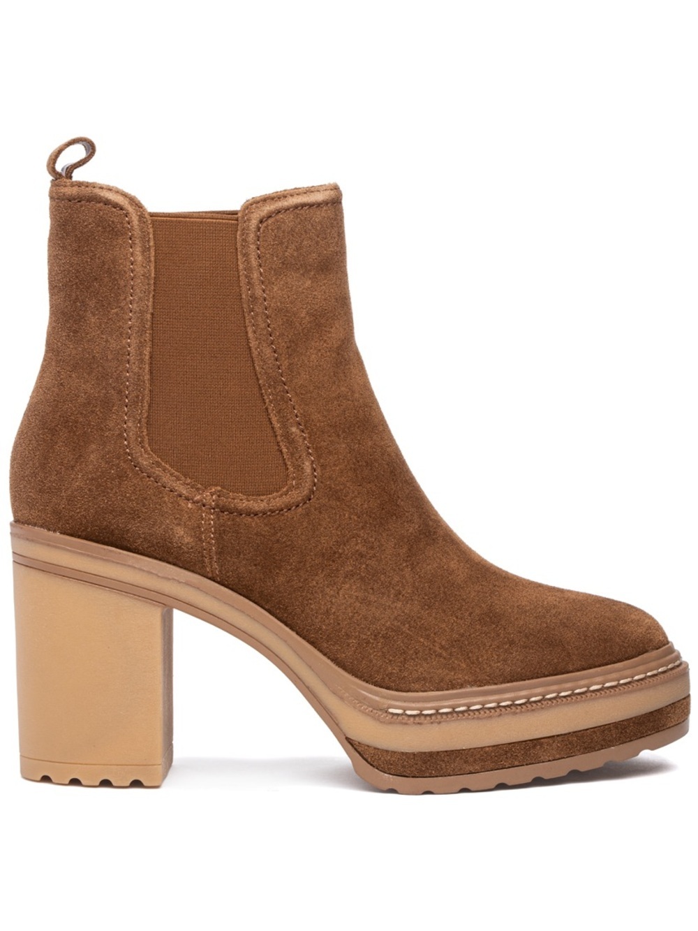 Steve Madden LEXA BOOT CHESTNUT SUEDE Block Heel Booties size 8.5 women’s